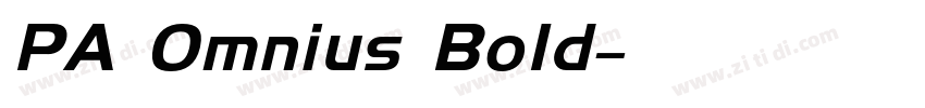 PA Omnius Bold字体转换